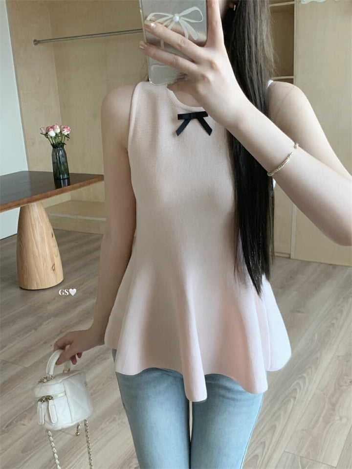 【tops】ノースリーブニットトップス　M30255