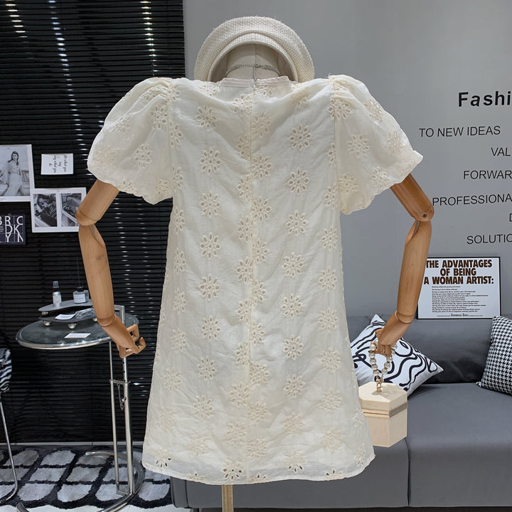 【dress】カットワークワンピース　M24001