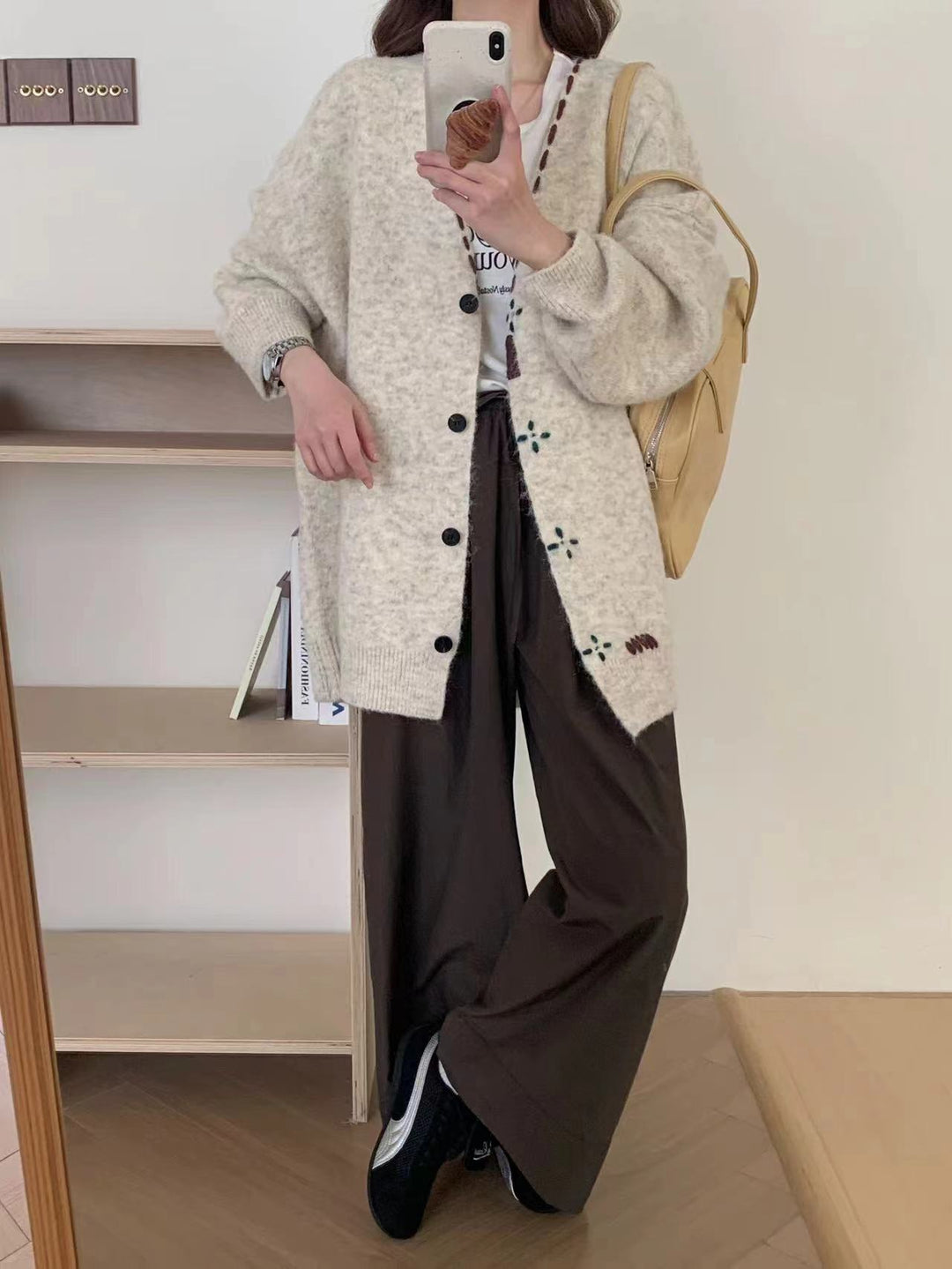 【outer】Vネックニットカーデ　M26131