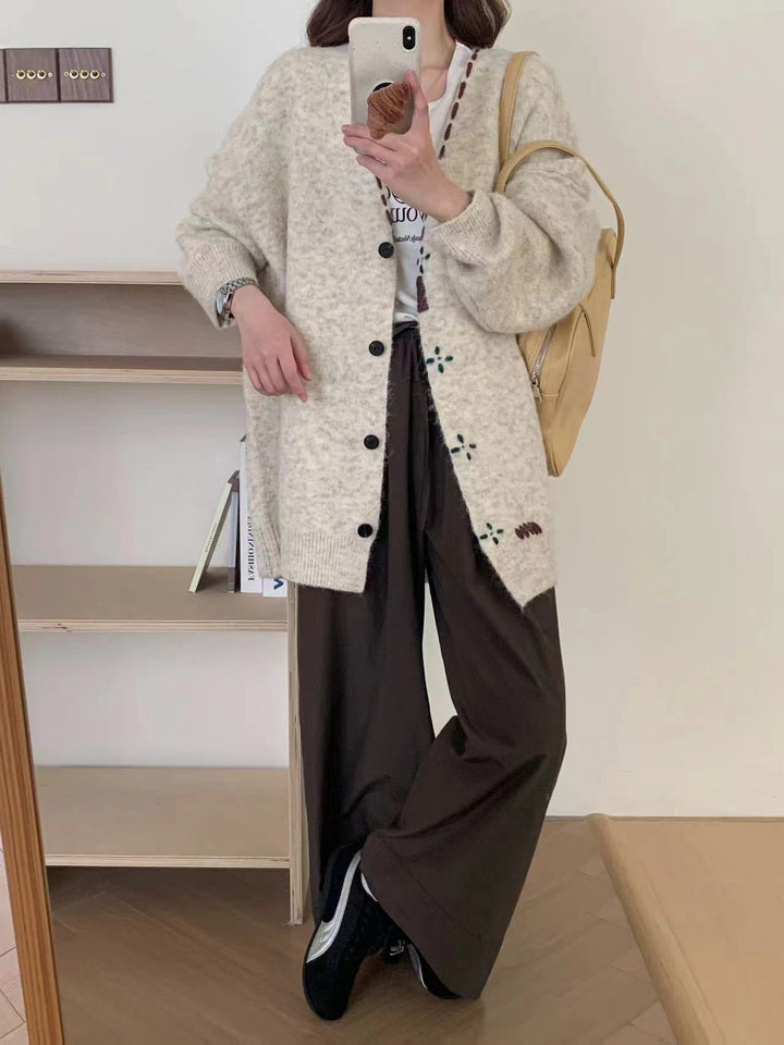 【outer】Vネックニットカーデ　M26131