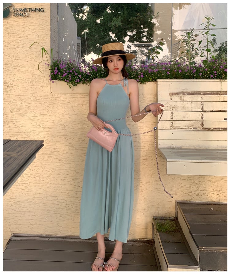 【dress】ホルターネックニットワンピース　M24580