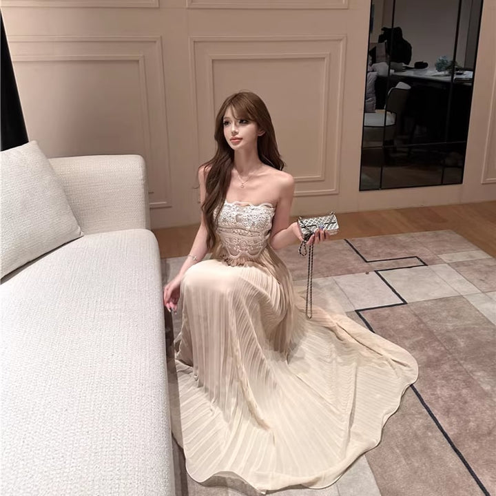 【dress】レースドッキングドレス Q7906