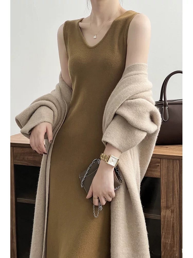 【dress】ベストニットワンピース　M26795