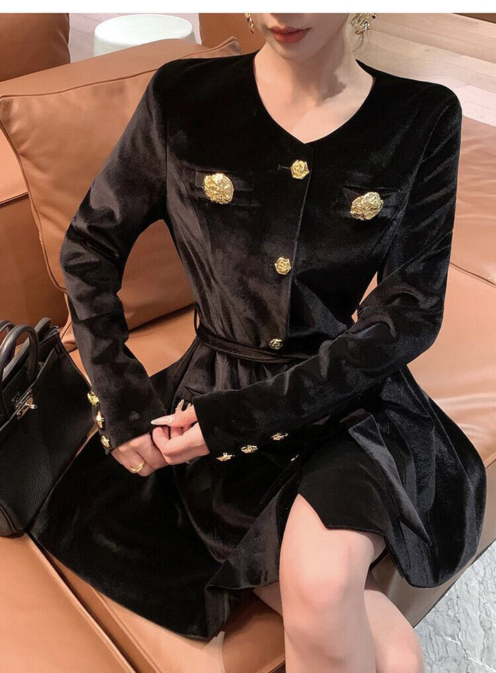 【dress】ボタンデザインワンピース　M27035