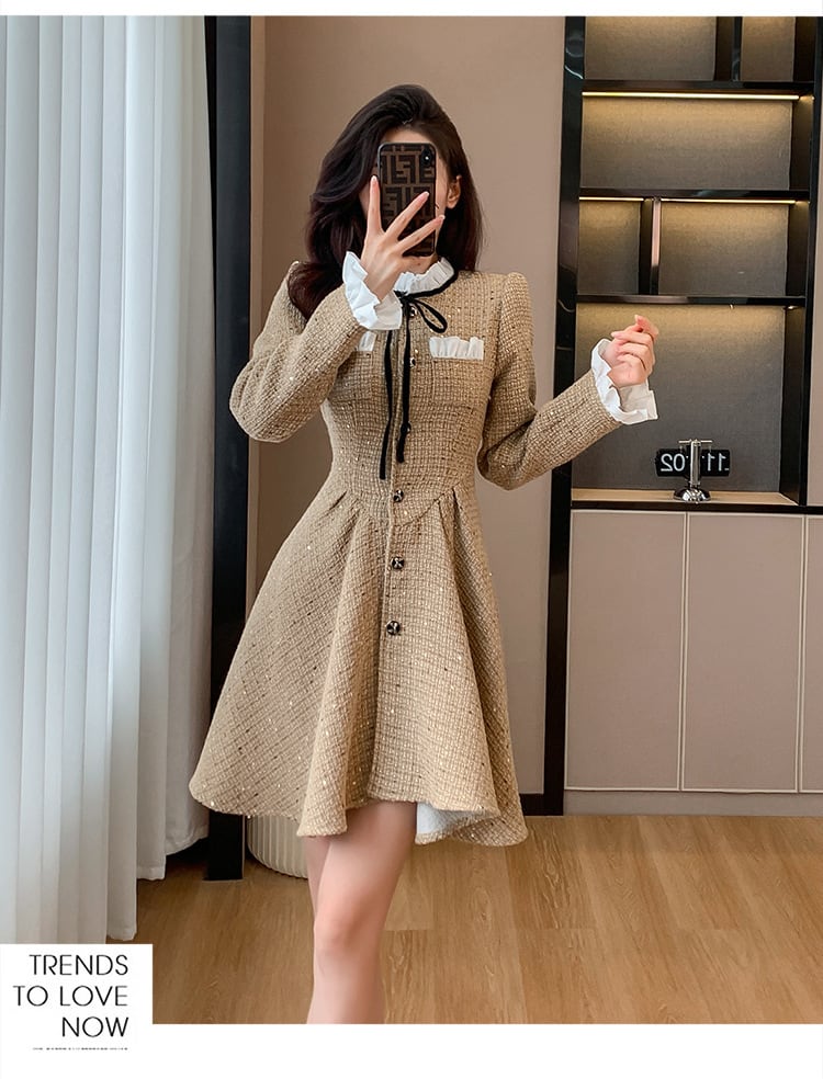 【dress】リボン付きデートワンピース　M18358