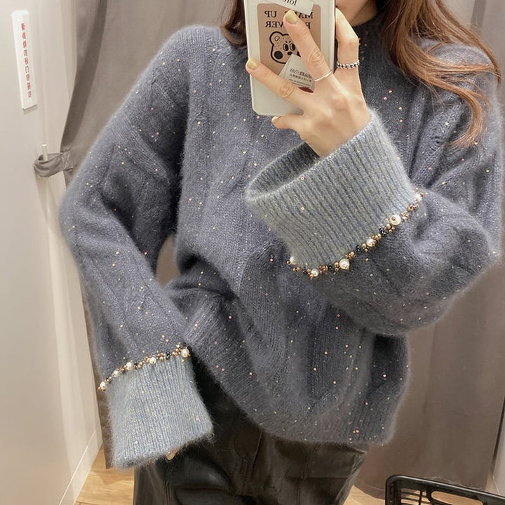 【tops】キラキラニットセーター　M18335