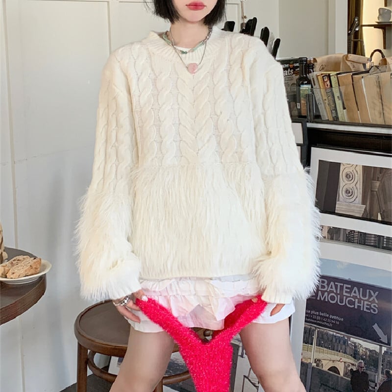 【tops】フェザーニットセーター　M18118