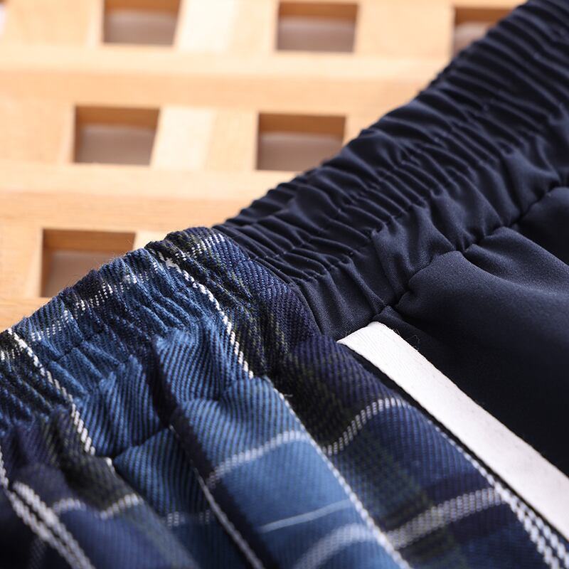 【bottoms】レースチェック柄切り替えスカート　M30259