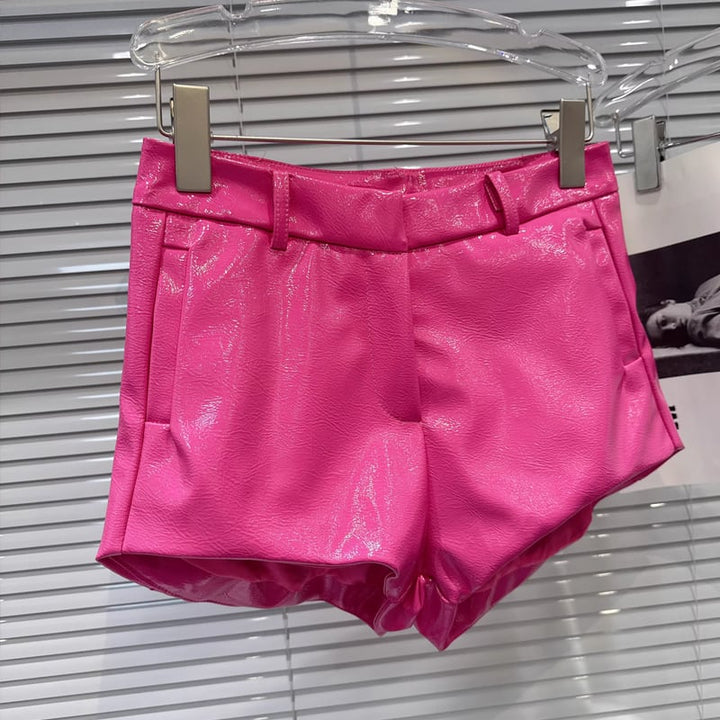 【bottoms】PUショートパンツ Q8106