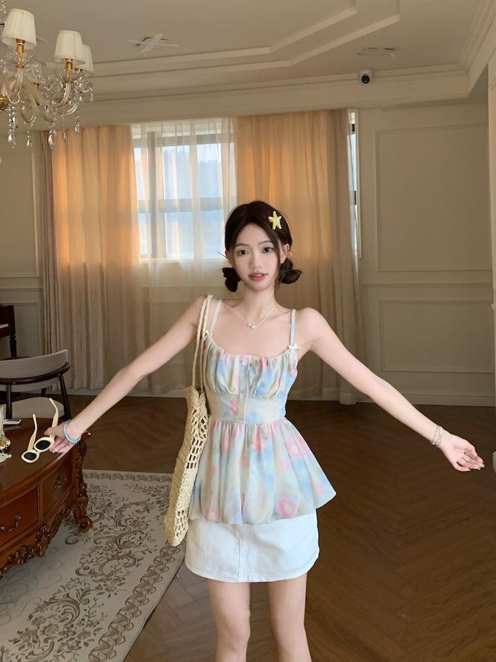 【tops】プリントキャミソール　M30569