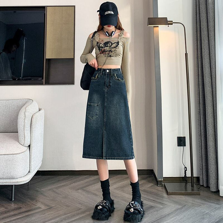 【bottoms】デニムスカート　M29384