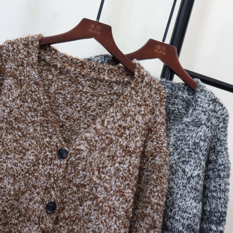 【outer】Vネックニットカーデ　M25722