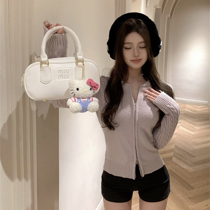 【outer】ファスナーニットカーデ　M28183