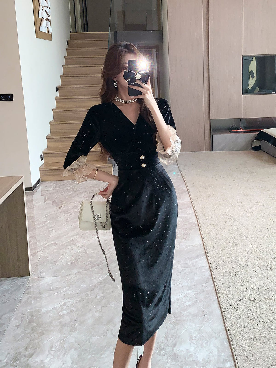 【dress】キラキラデートワンピース　M26642