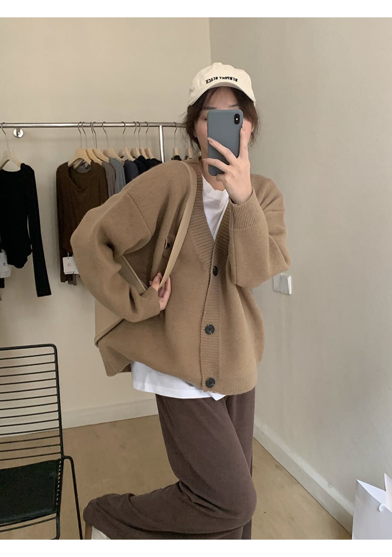 【outer】着回し最強肌触りいい カーディガンゆったり　M17521