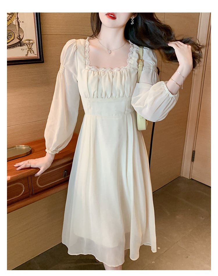 【dress】人気を独占中 エレガント切り替えデートワンピース　M16948