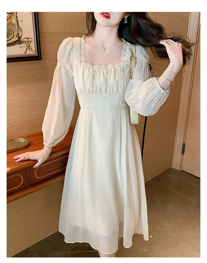 【dress】人気を独占中 エレガント切り替えデートワンピース　M16948