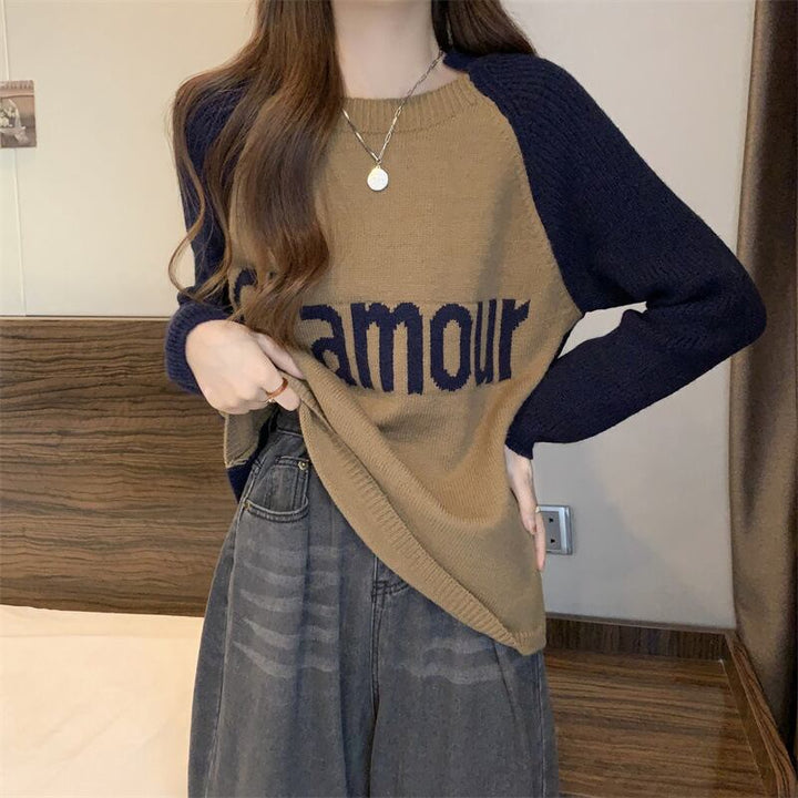 【tops】クルーネックニットセーター　M19085