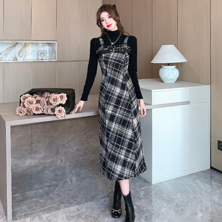 【dress】チェック柄キャミワンピース　N2910