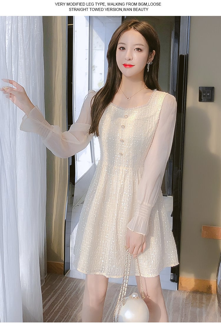 【dress】大人らしい エレガント切り替えデートワンピース　M17201