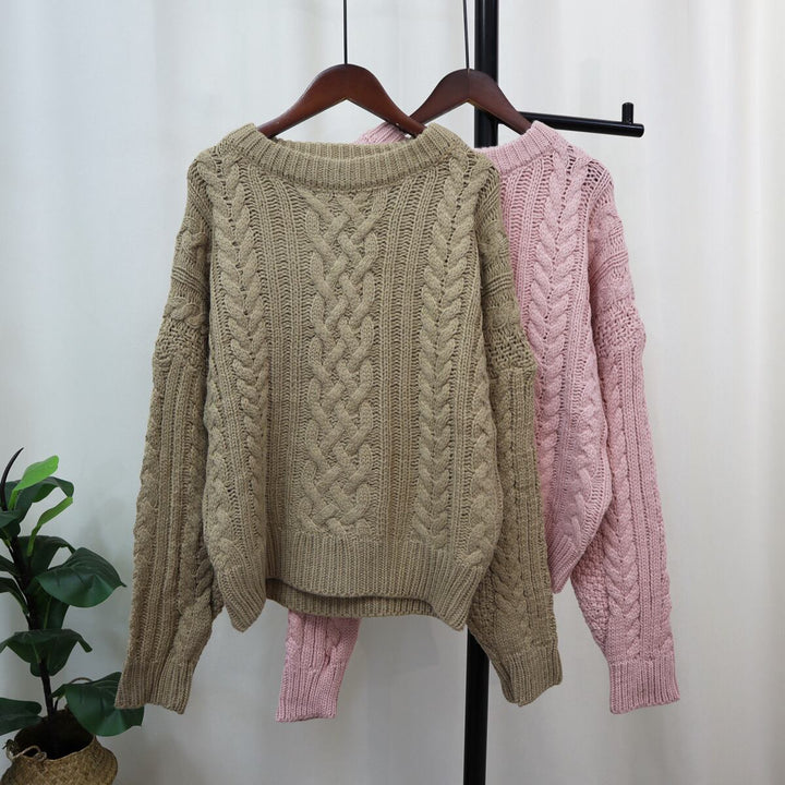 【tops】クルーネックニットセーター　M18787