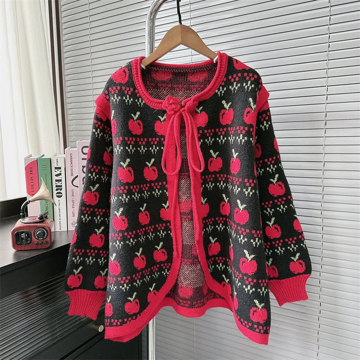 【outer】ジャカードニットカーデ　M26877