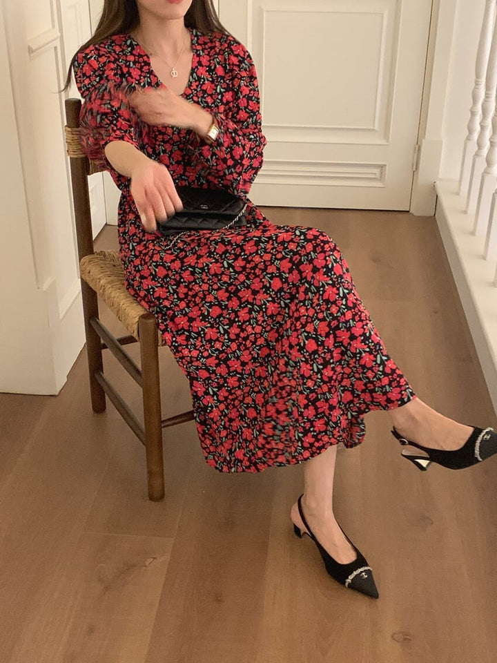 【dress】花柄ワンピース　M25685