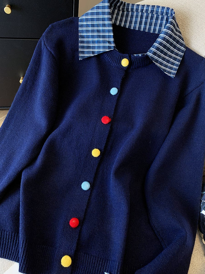 【outer】ドッキングニットカーデ　M29226