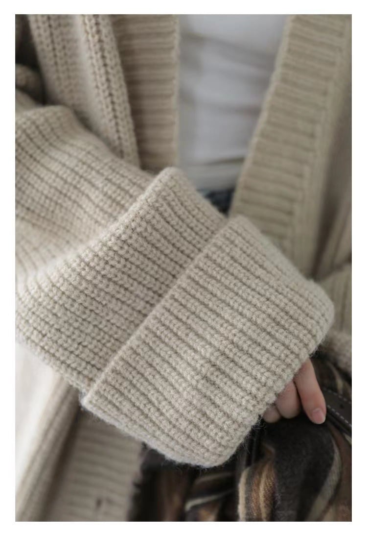 【outer】ロング丈ニットカーデ　M25637