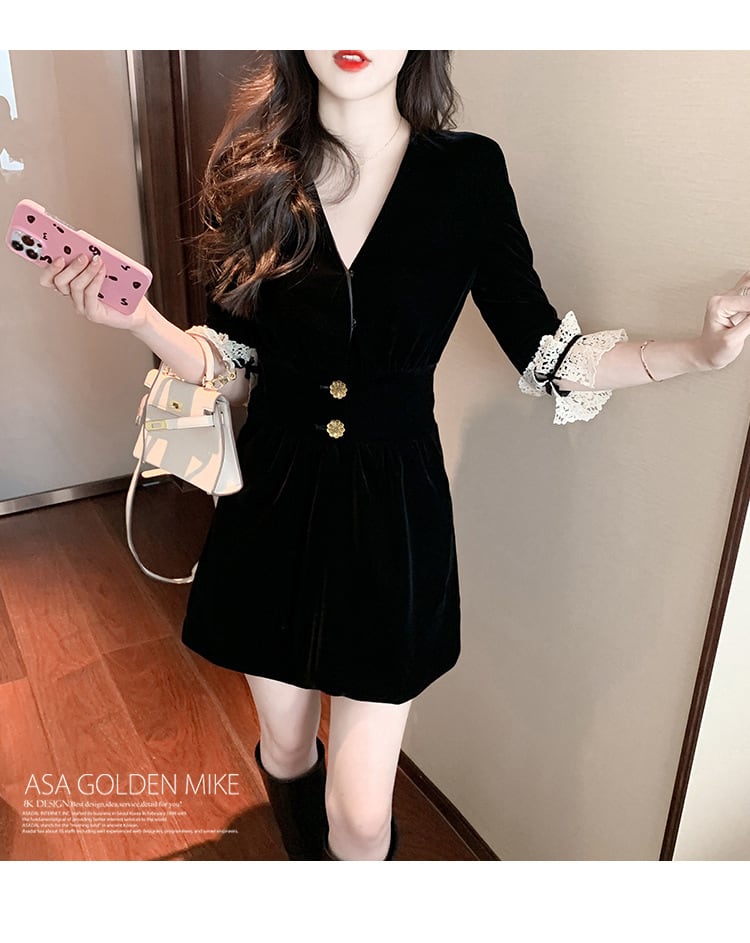 【dress】人気を独占中 エレガントデートワンピース　M17231