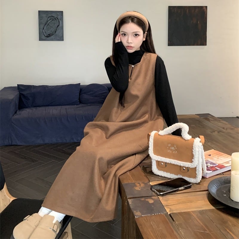 【set】トップス×ベストワンピースセット　M26905