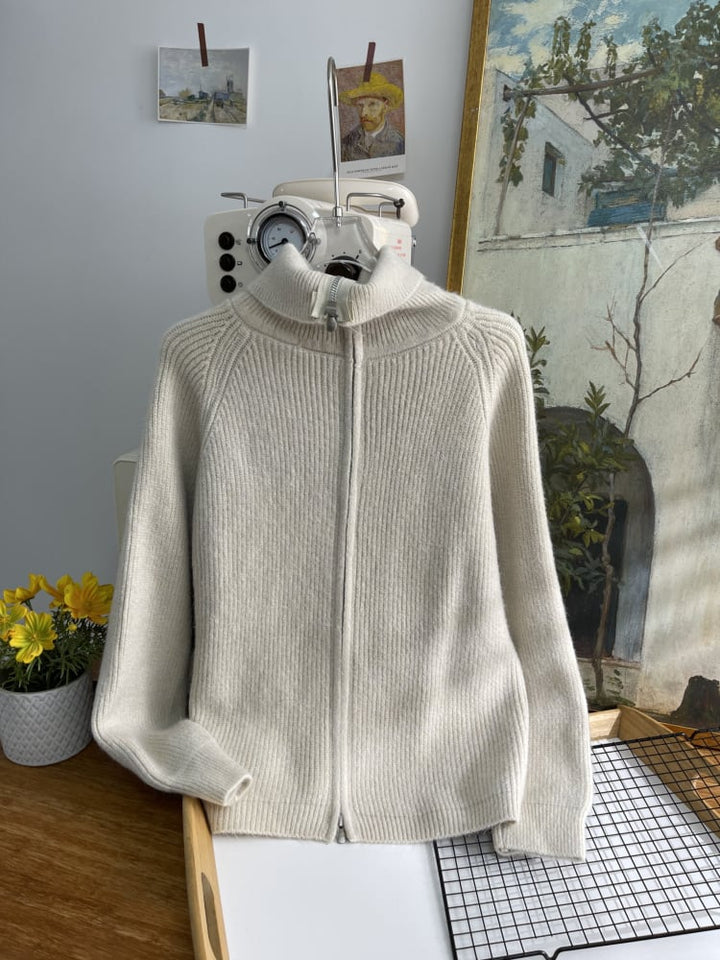 【outer】ファスナーニットカーデ　M28400