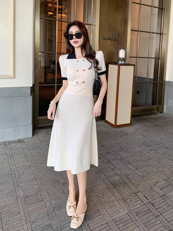 【dress】薄手ニットワンピース　M29745