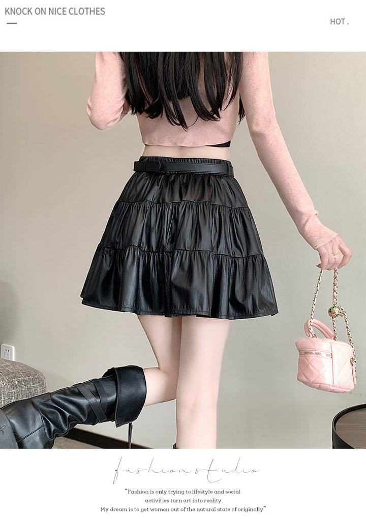 【bottoms】PUスカート　M25628
