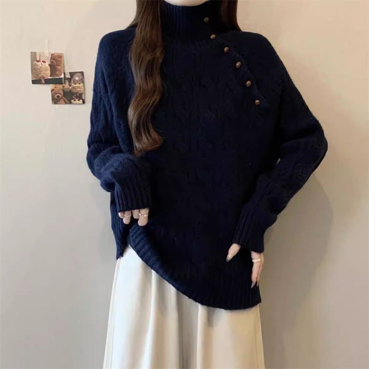【tops】ハイネックニットトップス Q7314