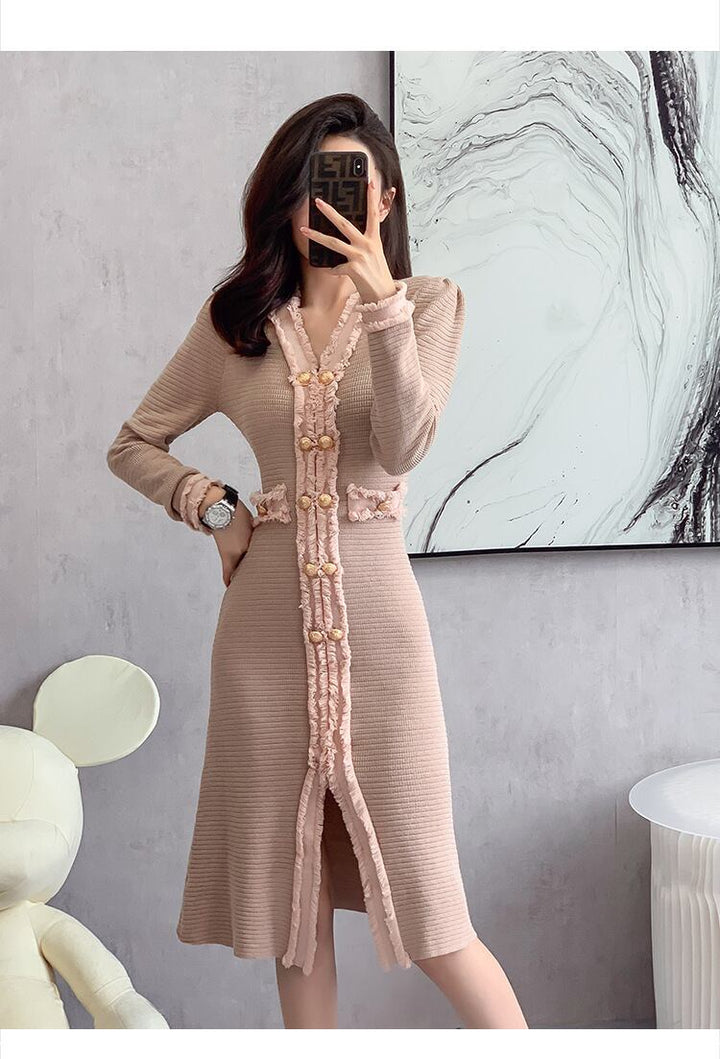 【dress】ボタンデザインワンピース　M19105
