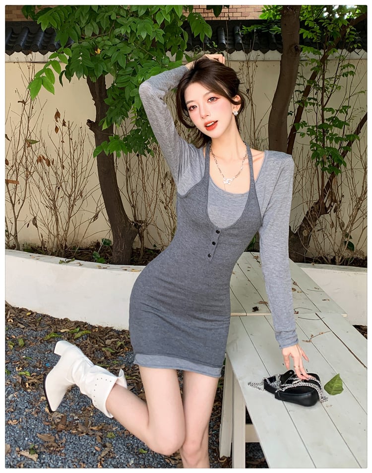 【dress】切り替えワンピース　M26584