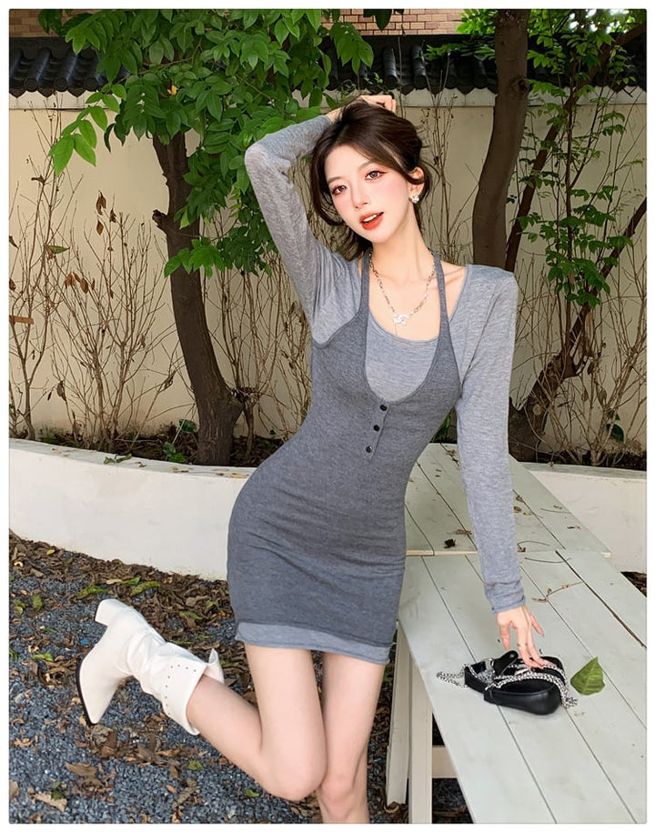 【dress】切り替えワンピース　M26584