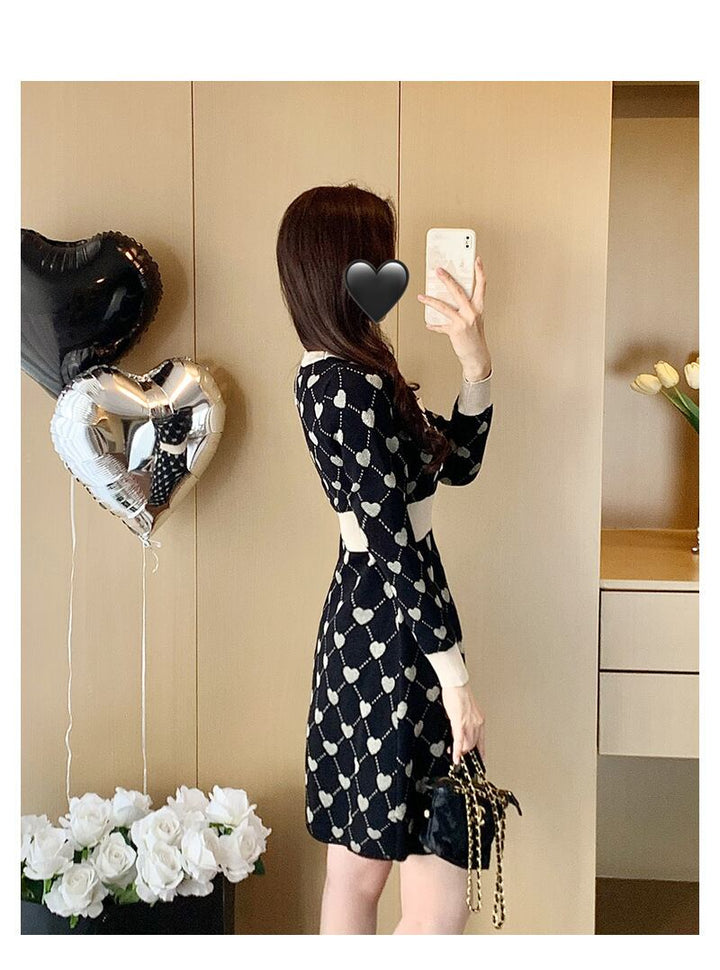 【dress】ジャカードニットワンピース　M28415