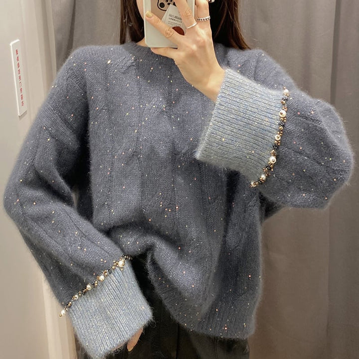 【tops】キラキラニットセーター　M18335