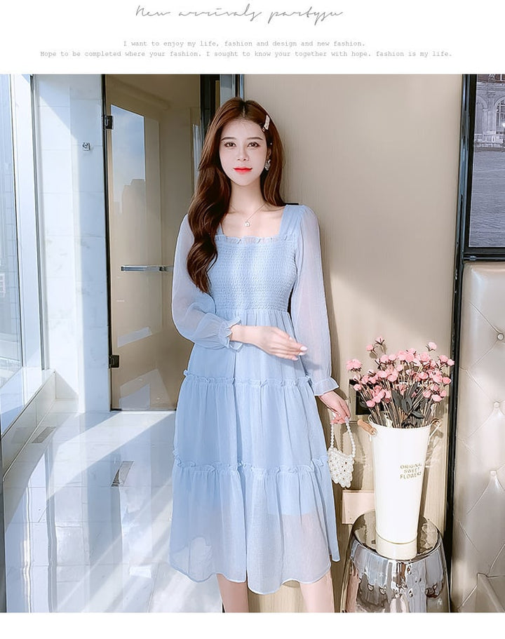 【dress】好感度UPエレガント切り替えデートワンピース　M17219
