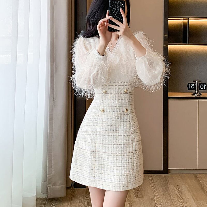 【dress】クロスネックワンピース Q7580
