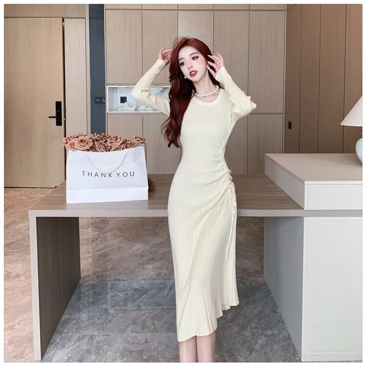 【dress】巾着ニットワンピース　M28217