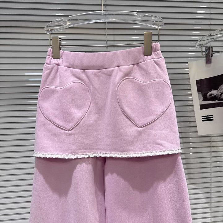 【set】ファー付きジップアップパーカー×裏起毛スカッツセット Q7510