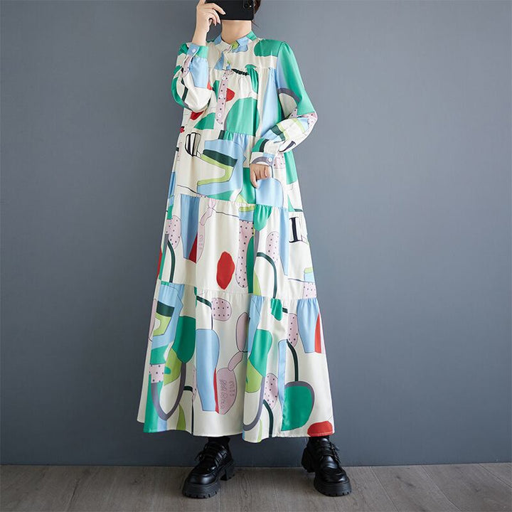 【dress】プリントカジュアルワンピース