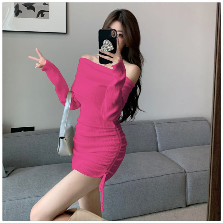 【dress】女子力アップエレガントニットワンピース　M17465