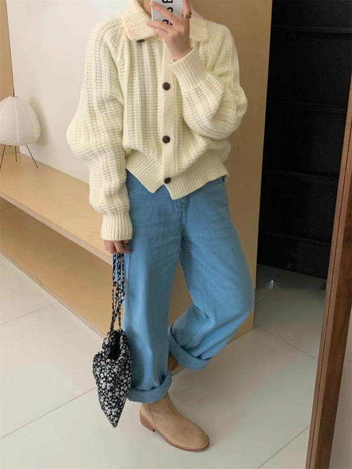 【outer】無地ニットカーデ　M26443