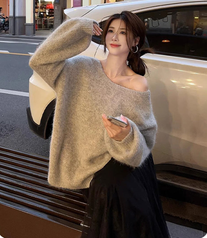 【tops】バックリボンニットトップス　N2775