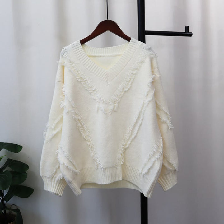 【tops】Vネックニットセーター　M26631