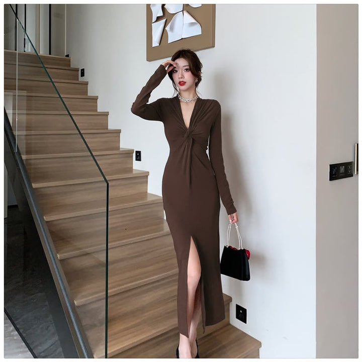 【dress】レディースファッションデートワンピース着瘦せ　M17647